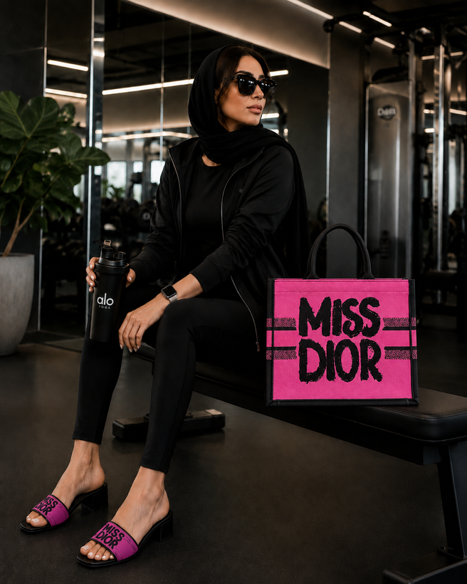 ست جذاب younic مدل miss dior صندل و glossery bag
