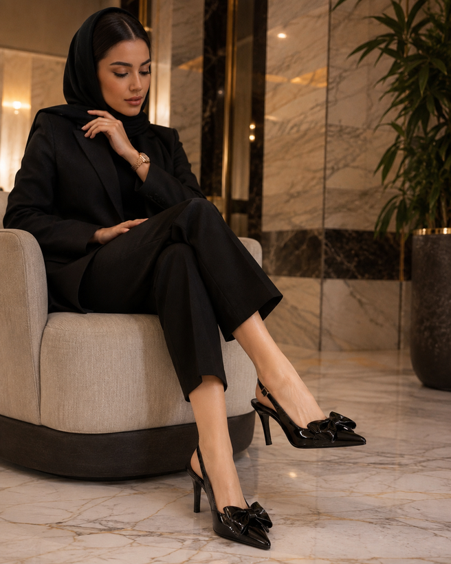 پاشنه 7 سانتی زنانه مدل پاپیونیzara