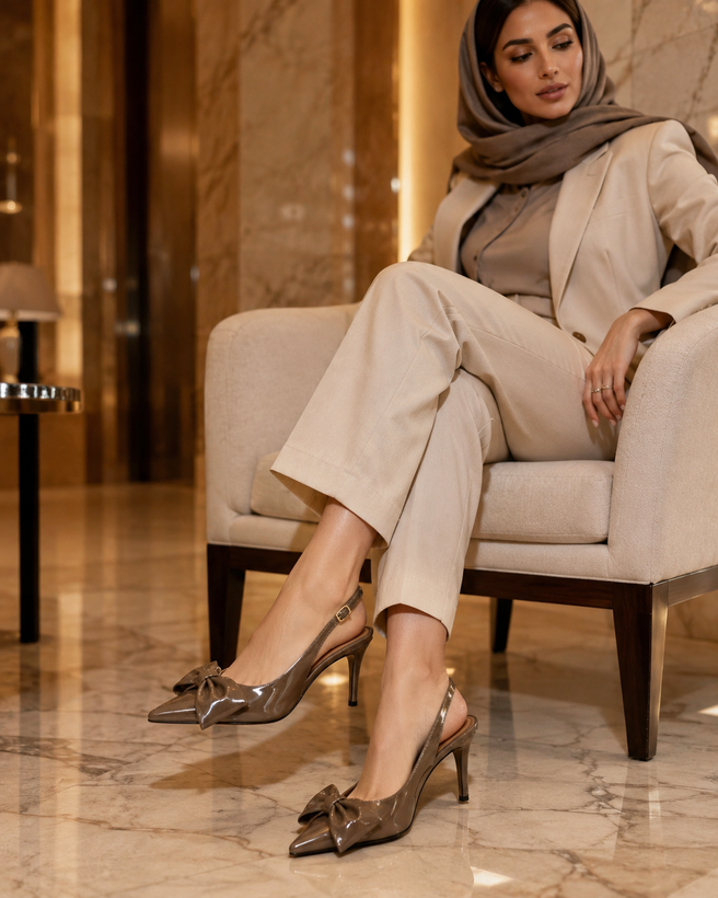 پاشنه 7 سانتی زنانه مدل پاپیونیzara